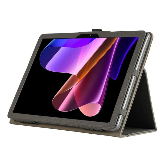 For Blackview Mega 2 Tablet Case Skin-touch PU Leather Cover with Folding Stand - Black - 4