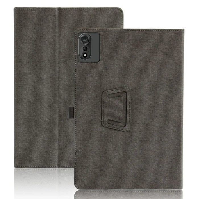 For Blackview Mega 2 Tablet Case Skin-touch PU Leather Cover with Folding Stand - Black - 5