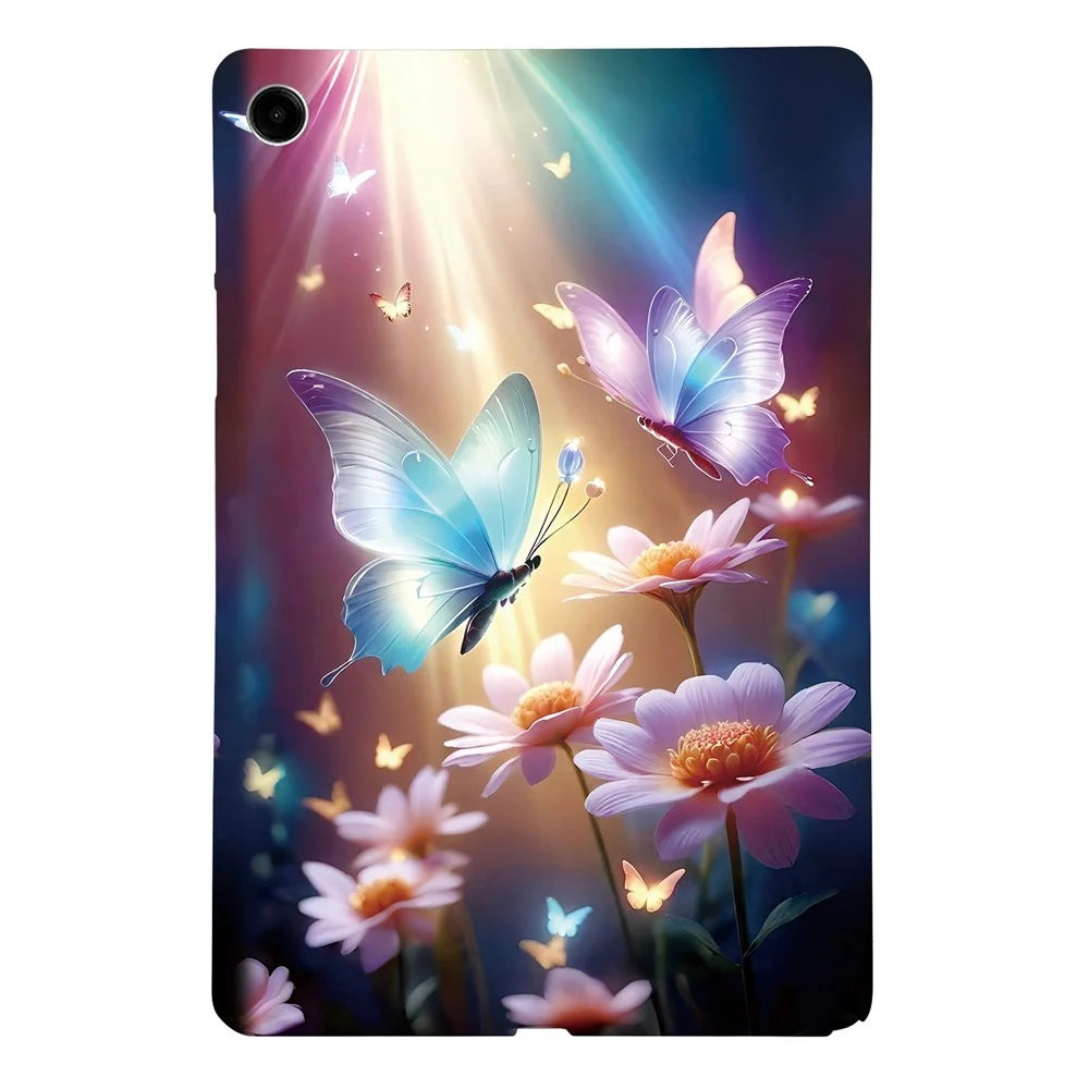 For Samsung Galaxy Tab A11+ Case Pattern Printing Slim Soft TPU Tablet Cover - Butterfly Floral - 1