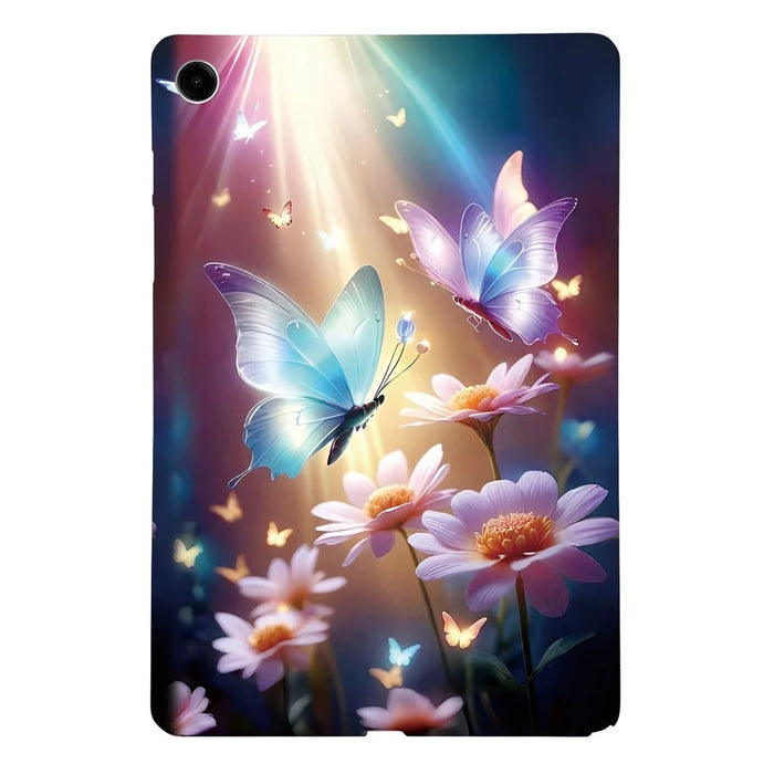 For Samsung Galaxy Tab A11+ Case Pattern Printing Slim Soft TPU Tablet Cover - Butterfly Floral - 1