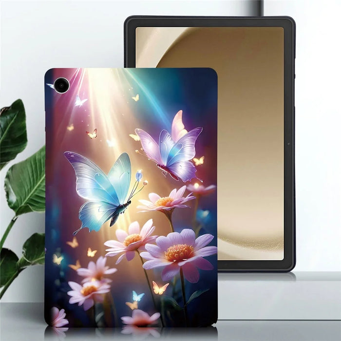 For Samsung Galaxy Tab A11+ Case Pattern Printing Slim Soft TPU Tablet Cover - Butterfly Floral - 2