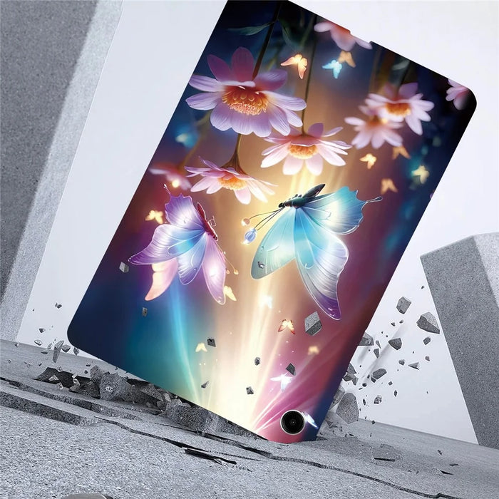 For Samsung Galaxy Tab A11+ Case Pattern Printing Slim Soft TPU Tablet Cover - Butterfly Floral - 3