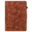 For Samsung Galaxy Tab A11 / A9 Case Lily Flower Imprint Card Slots Leather Tablet Cover - Brown - 6