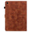 For Samsung Galaxy Tab A11+ Case Lily Flower Imprint Card Slots Leather Tablet Cover - Brown - 5
