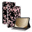 For Samsung Galaxy Tab A11+ Leather Case Pattern Printed Stand Tablet Cover with Card Slots - Plum Blossom - 1
