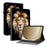 For Samsung Galaxy Tab A11+ Leather Case Pattern Printed Stand Tablet Cover with Card Slots - Lion Head - 1