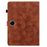 For OnePlus Pad Lite / Oppo Pad SE Case Lily Flower Imprint Card Slots Leather Tablet Cover - Brown - 5