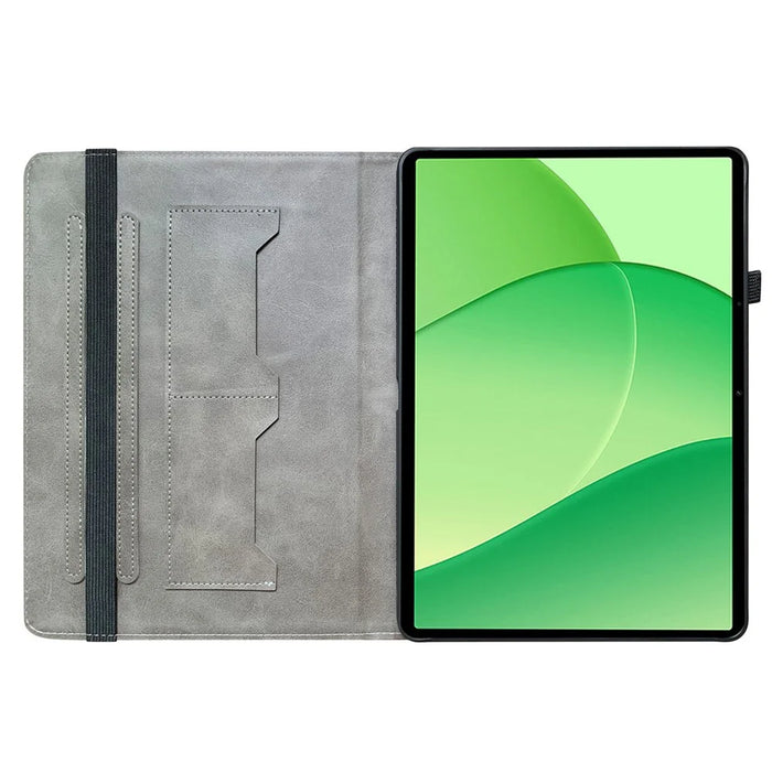 For OnePlus Pad Lite / Oppo Pad SE Leather Case Pattern Printed Stand Tablet Cover with Card Slots - Jade Flower - 2