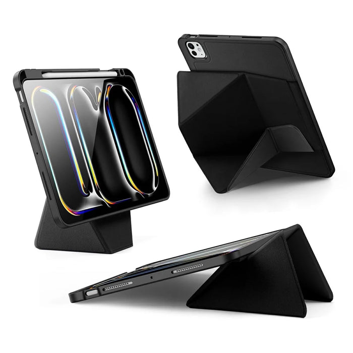DUX DUCIS Vers Series For iPad Pro 11 (2025) / 11 (2024) Tablet Case Multi-function Folding Stand Leather Cover - Black - 2