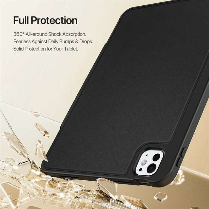 DUX DUCIS Vers Series For iPad Pro 11 (2025) / 11 (2024) Tablet Case Multi-function Folding Stand Leather Cover - Black - 7