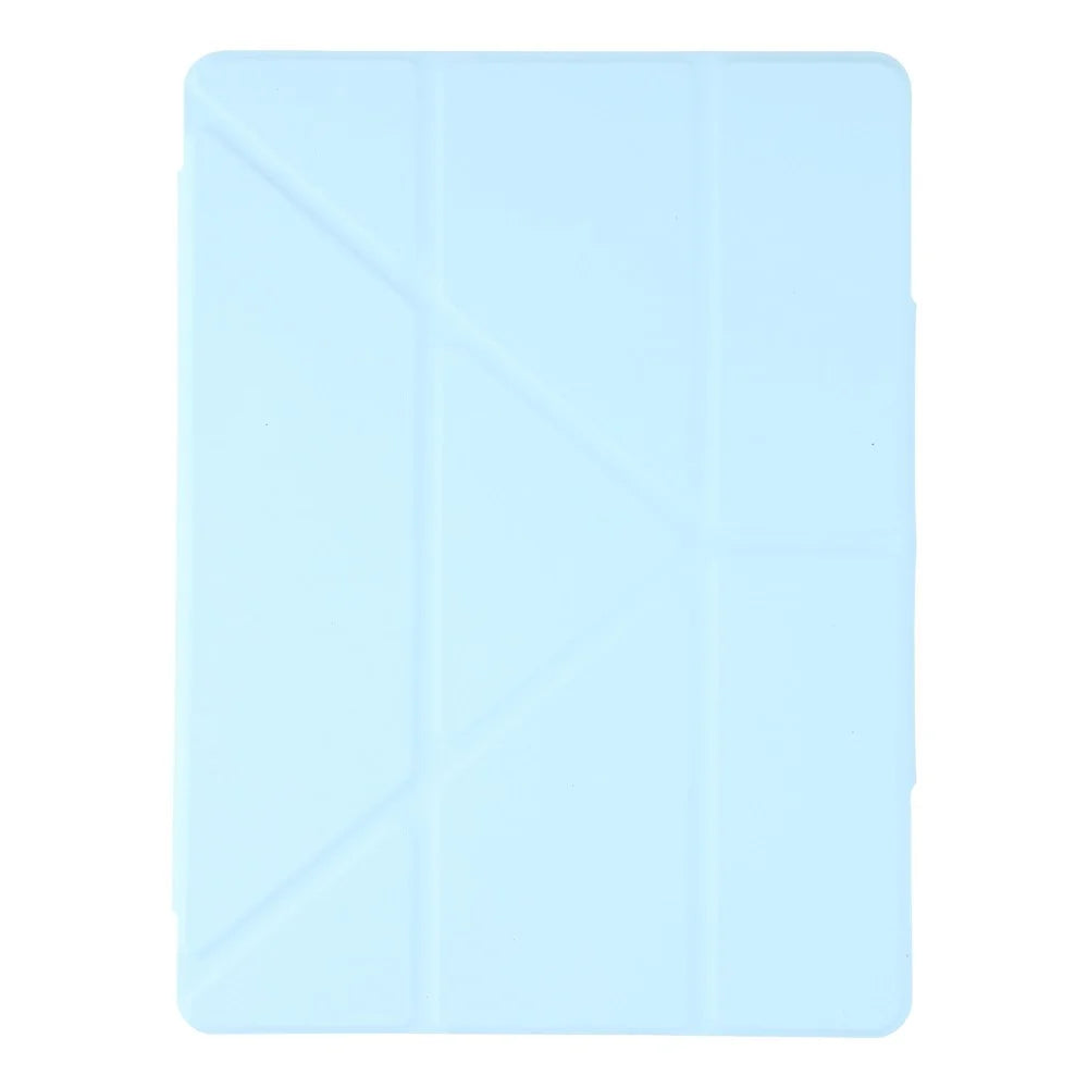 Stand Case for iPad 10.2 (2021) / (2020) / (2019) / iPad Air 10.5 inch (2019) / Pro 10.5-inch (2017) PU Leather Clear Acrylic Tablet Cover - Baby Blue - 7