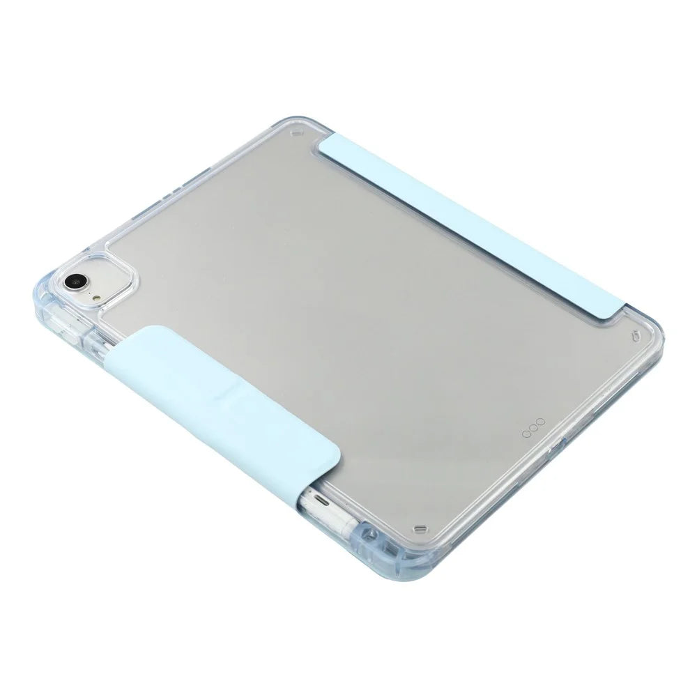 Stand Case for iPad Air 11 (2026) / (2025) / (2024) / Air (2022) / (2020) / iPad Pro 11 (2021) / (2020) / (2018) PU Leather Clear Acrylic Tablet Cover - Baby Blue - 4