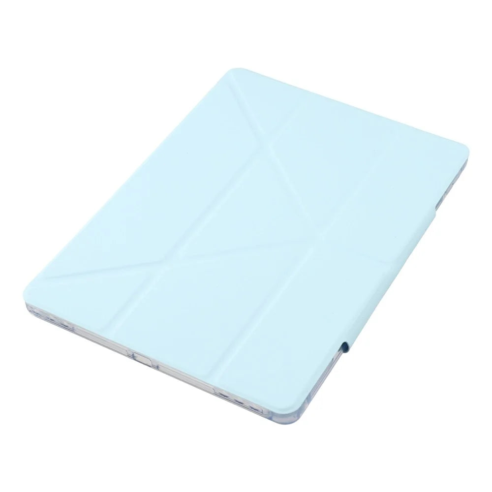 Stand Case for iPad Air 11 (2026) / (2025) / (2024) / Air (2022) / (2020) / iPad Pro 11 (2021) / (2020) / (2018) PU Leather Clear Acrylic Tablet Cover - Baby Blue - 5