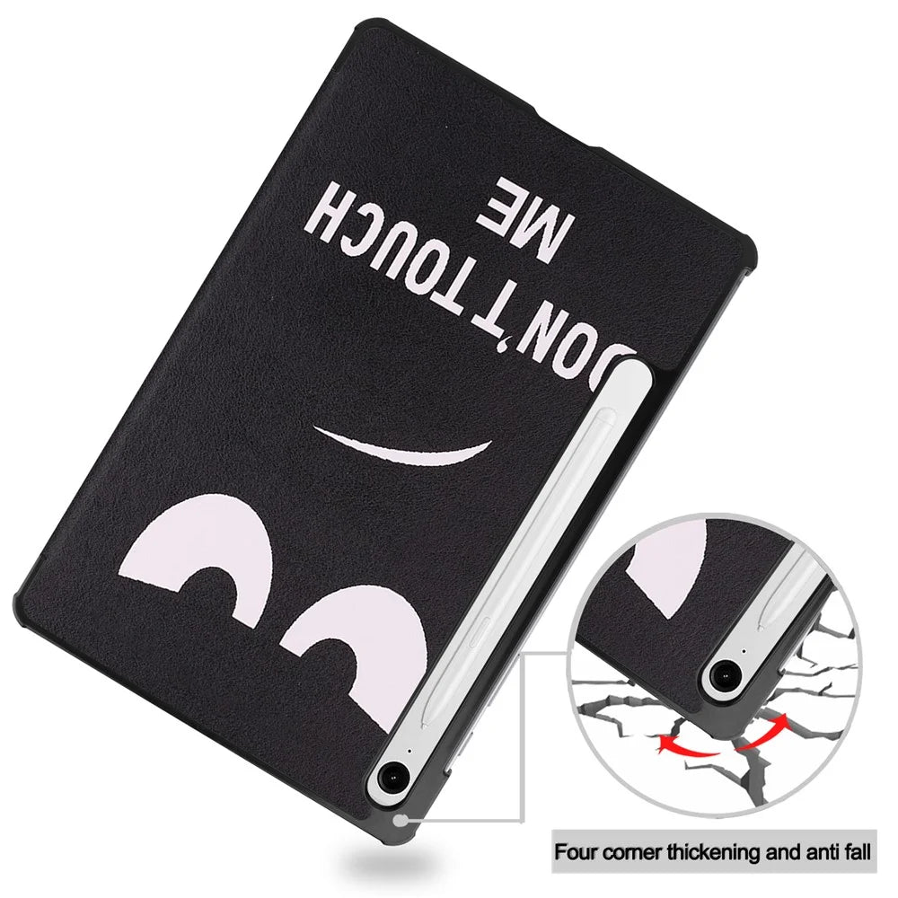For Samsung Galaxy Tab S10 Lite Case Pattern Print Leather Stand Tablet Cover - Don't Touch Me - 5