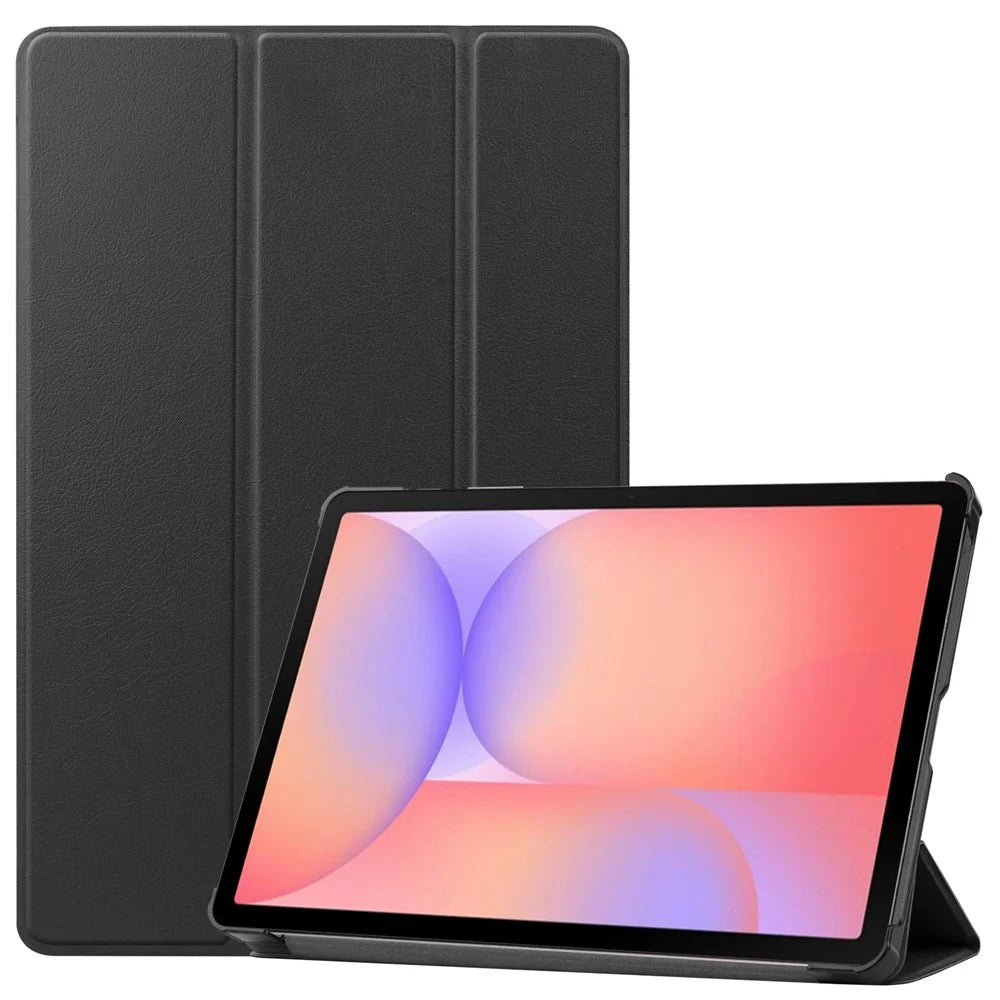 For Samsung Galaxy Tab S10 Lite Case Anti-Drop Leather Stand Tablet Cover - Black - 1