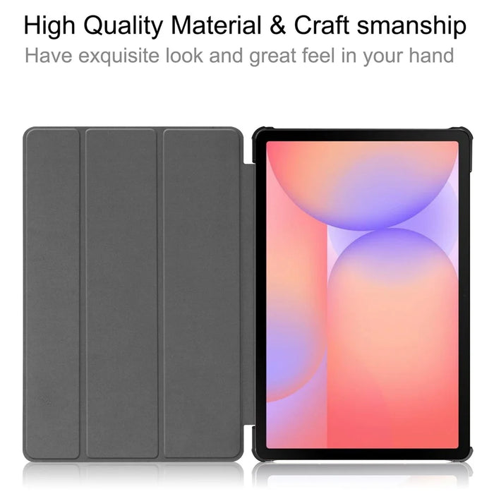 For Samsung Galaxy Tab S10 Lite Case Anti-Drop Leather Stand Tablet Cover - Black - 2