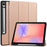 For Samsung Galaxy Tab S10 Lite Stand Case Shock-Absorbent Leather Tablet Cover with Pen Slot - Rose Gold - 1
