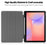 For Samsung Galaxy Tab S10 Lite Stand Case Shock-Absorbent Leather Tablet Cover with Pen Slot - Rose Gold - 2