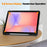 For Samsung Galaxy Tab S10 Lite Stand Case Shock-Absorbent Leather Tablet Cover with Pen Slot - Rose Gold - 5