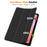 For Samsung Galaxy Tab S10 Lite Case Trifold Stand Solid Color Leather Tablet Cover with Pen Slot - Black - 3