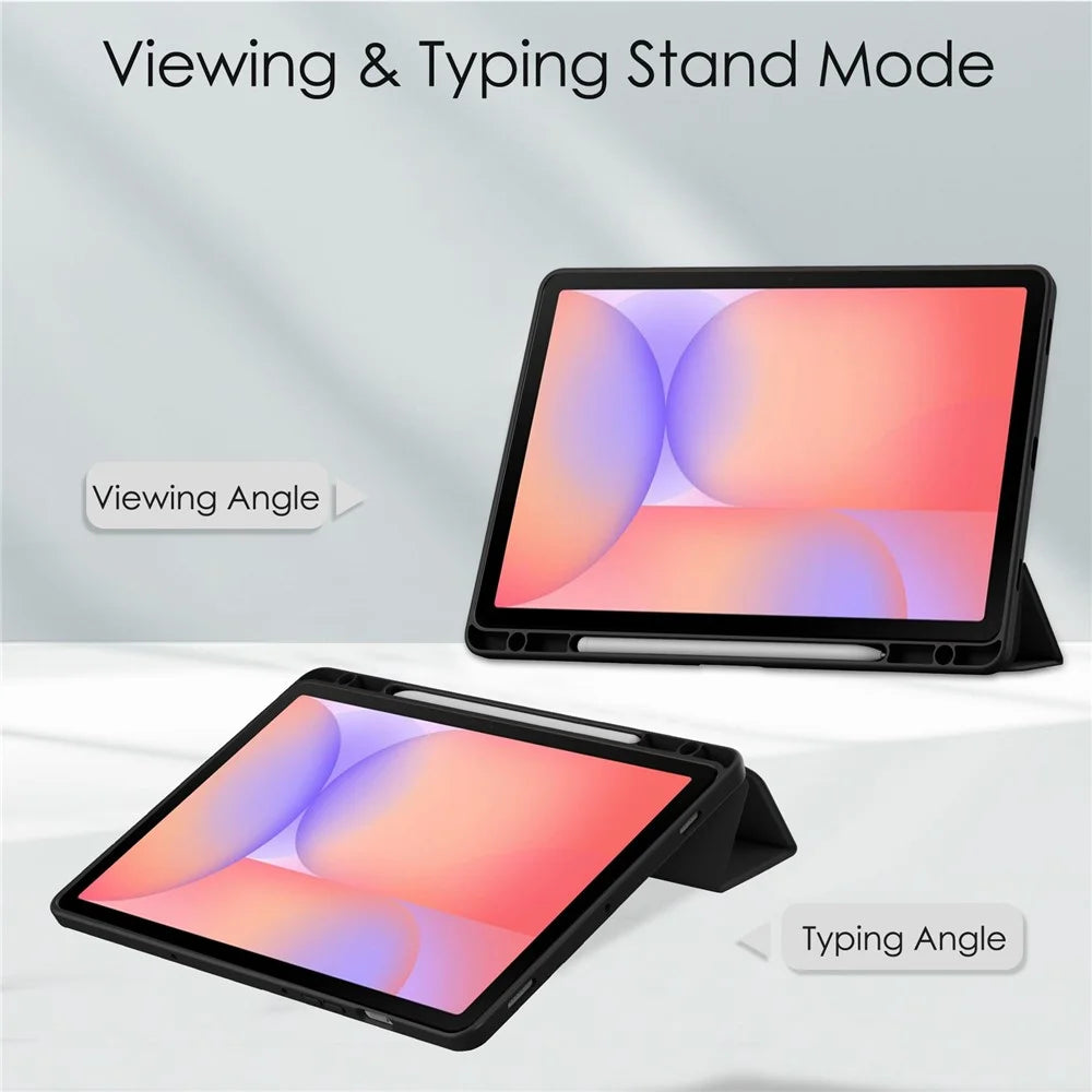 For Samsung Galaxy Tab S10 Lite Case Clear Acrylic Leather Tablet Cover Support Auto Sleep  /  Wake - Black - 2