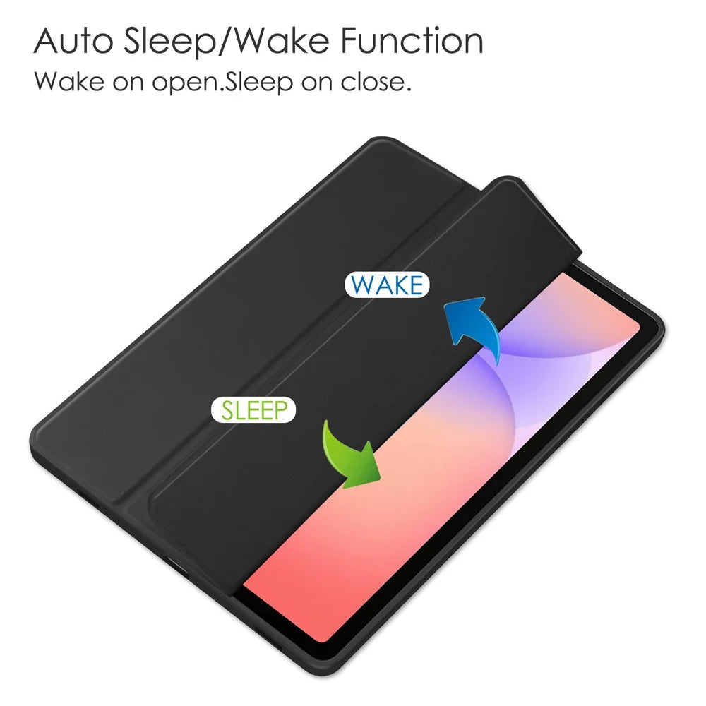 For Samsung Galaxy Tab S10 Lite Case Clear Acrylic Leather Tablet Cover Support Auto Sleep  /  Wake - Black - 4