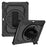 For iPad (2025)  /  10.9 (2022) Case Kickstand PC + TPU Shockproof Tablet Cover with Hand Strap  /  Pen Slot - Black - 1