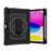 For iPad (2025)  /  10.9 (2022) Case Kickstand PC + TPU Shockproof Tablet Cover with Hand Strap  /  Pen Slot - Black - 2
