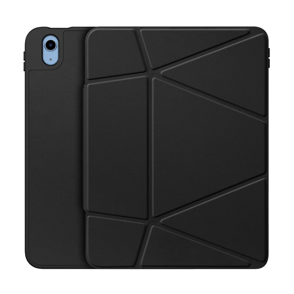 DUX DUCIS For iPad (2025) / iPad 10.9 (2022) Tablet Case  Vers Series Multi-function Folding Stand Leather Cover - Black - 1