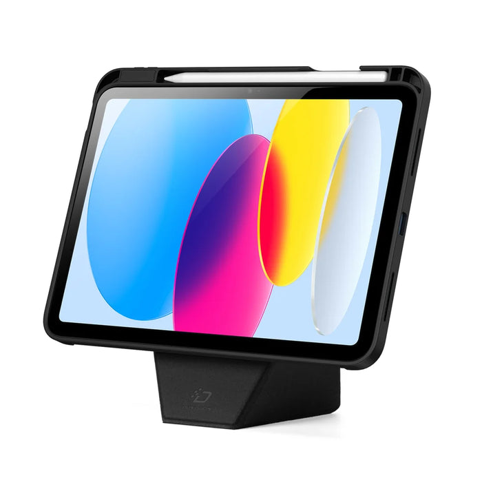 DUX DUCIS For iPad (2025) / iPad 10.9 (2022) Tablet Case  Vers Series Multi-function Folding Stand Leather Cover - Black - 3