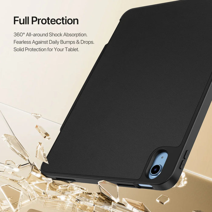 DUX DUCIS For iPad (2025) / iPad 10.9 (2022) Tablet Case  Vers Series Multi-function Folding Stand Leather Cover - Black - 7