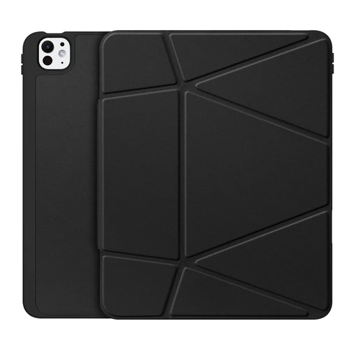 DUX DUCIS For iPad Pro 13 (2025) / 13 (2024) Tablet Case  Vers Series Multi-function Folding Stand Leather Cover - Black - 1
