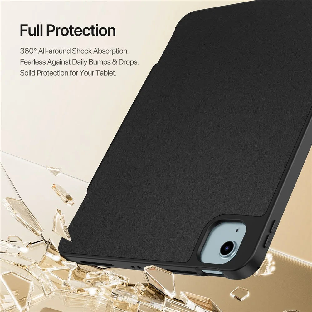DUX DUCIS Vers Series Tablet Case for iPad Air 11 (2026) / (2025) / (2024) / iPad Air (2022) / (2020) / iPad Pro 11 (2022) / (2021) / (2020) Stand Leather Cover - Black - 7