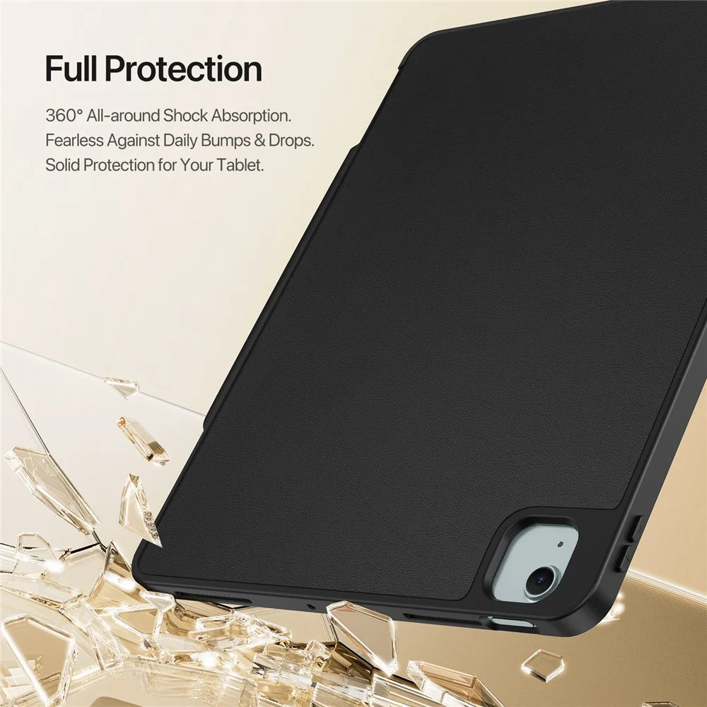 DUX DUCIS Vers Series Tablet Case for iPad Air 13 (2026) / (2025) / (2024) / Pro 12.9 (2022) / (2021) / (2020) / (2018) Stand Leather Cover - Black - 7