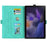 For Samsung Galaxy Tab A11+ / Tab A9+ Leather Case Imprinted Butterfly Tablet Cover Stand Card Slot - Green - 4
