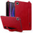 For Samsung Galaxy Tab A11+ / Tab A9+ Case Hand Strap Kickstand Leather Tablet Cover - Red - 1