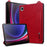 For Samsung Galaxy Tab A11+ / Tab A9+ Case Hand Strap Kickstand Leather Tablet Cover - Red - 3