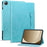 For Samsung Galaxy Tab A11+ / Tab A9+ Case Cat Buckle Closure Leather Protective Stand Cover - Baby Blue - 1