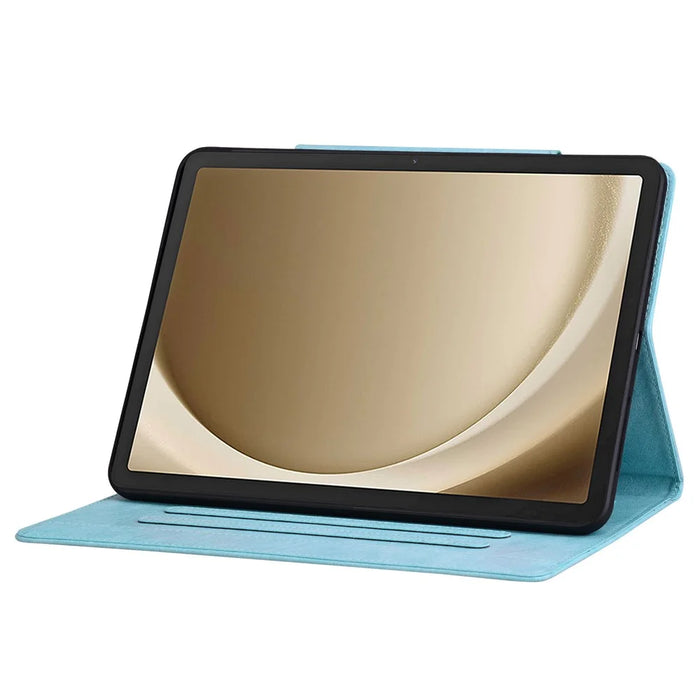 For Samsung Galaxy Tab A11+ / Tab A9+ Case Cat Buckle Closure Leather Protective Stand Cover - Baby Blue - 3