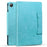 For Samsung Galaxy Tab A11+ / Tab A9+ Case Cat Buckle Closure Leather Protective Stand Cover - Baby Blue - 5