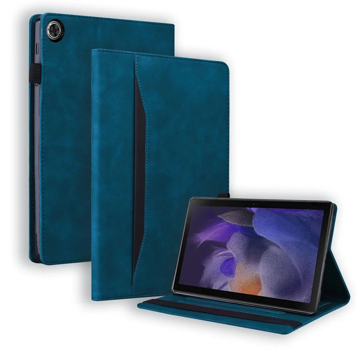 For Samsung Galaxy Tab A11+ / Tab A9+ Case PU Leather Protective Folio Tablet Cover with Card Holder - Blue - 1