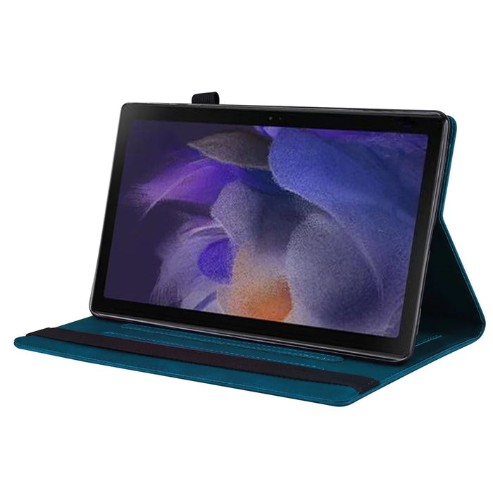 For Samsung Galaxy Tab A11+ / Tab A9+ Case PU Leather Protective Folio Tablet Cover with Card Holder - Blue - 3