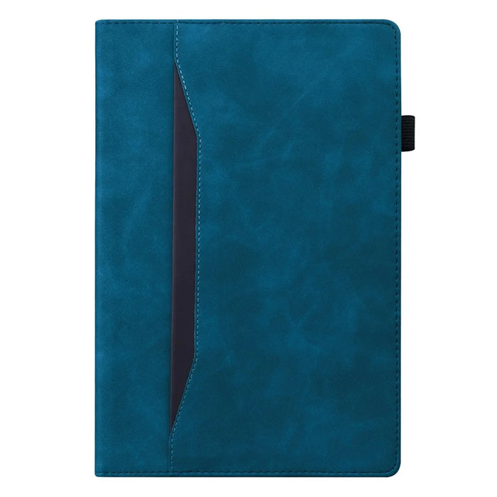 For Samsung Galaxy Tab A11+ / Tab A9+ Case PU Leather Protective Folio Tablet Cover with Card Holder - Blue - 7