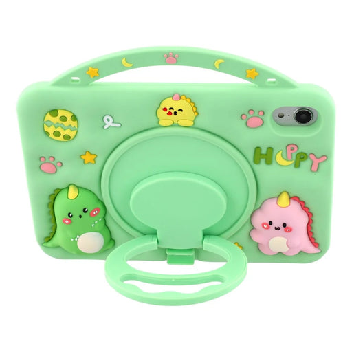 For iPad mini (2024) / (2021) Silicone Case Rotating Kickstand Hand Grip Cute Tablet Cover - 2