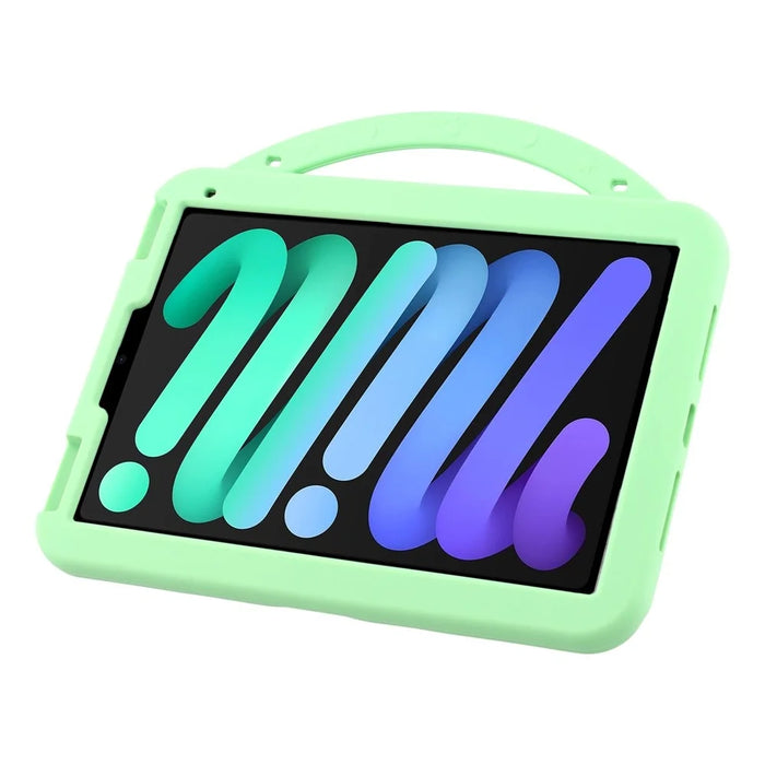 For iPad mini (2024) / (2021) Silicone Case Rotating Kickstand Hand Grip Cute Tablet Cover - 3