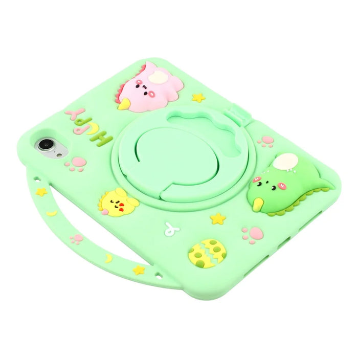 For iPad mini (2024) / (2021) Silicone Case Rotating Kickstand Hand Grip Cute Tablet Cover - 4