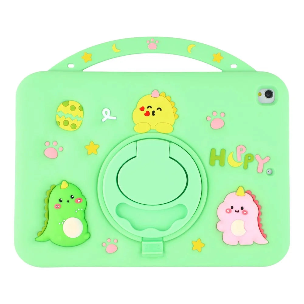 Silicone Case for iPad 10.2 (2021) / (2020) / (2019) / iPad Air 10.5 inch (2019) / Pro 10.5-inch (2017) Rotating Kickstand Hand Grip Cute Tablet Cover - 7