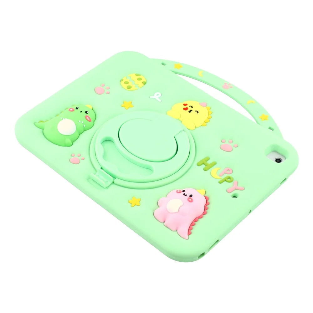 Silicone Case for iPad 9.7-inch (2018) / (2017) / iPad Air 2 / Air (2013) Rotating Kickstand Hand Grip Cute Tablet Cover - 4