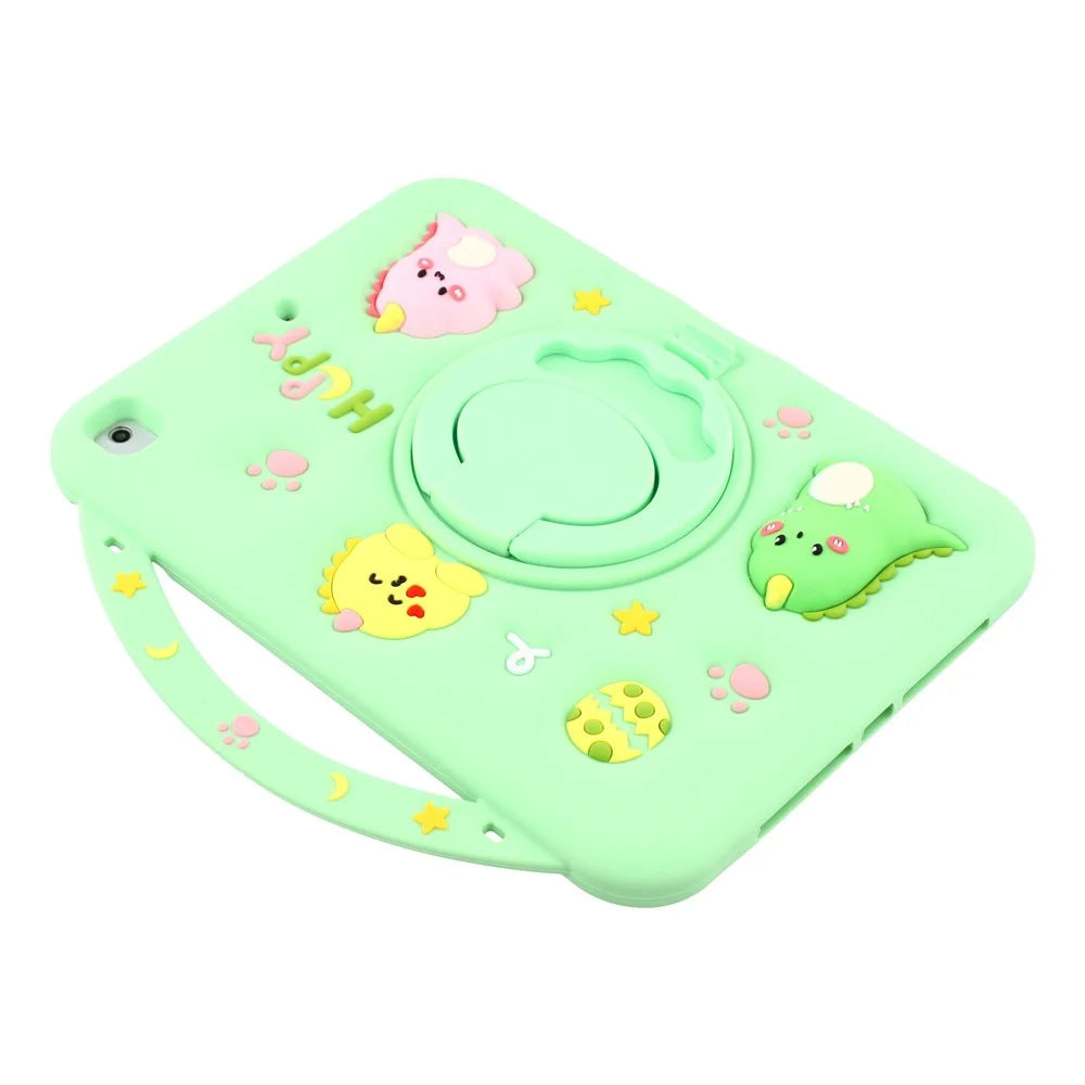 Silicone Case for iPad 9.7-inch (2018) / (2017) / iPad Air 2 / Air (2013) Rotating Kickstand Hand Grip Cute Tablet Cover - 5