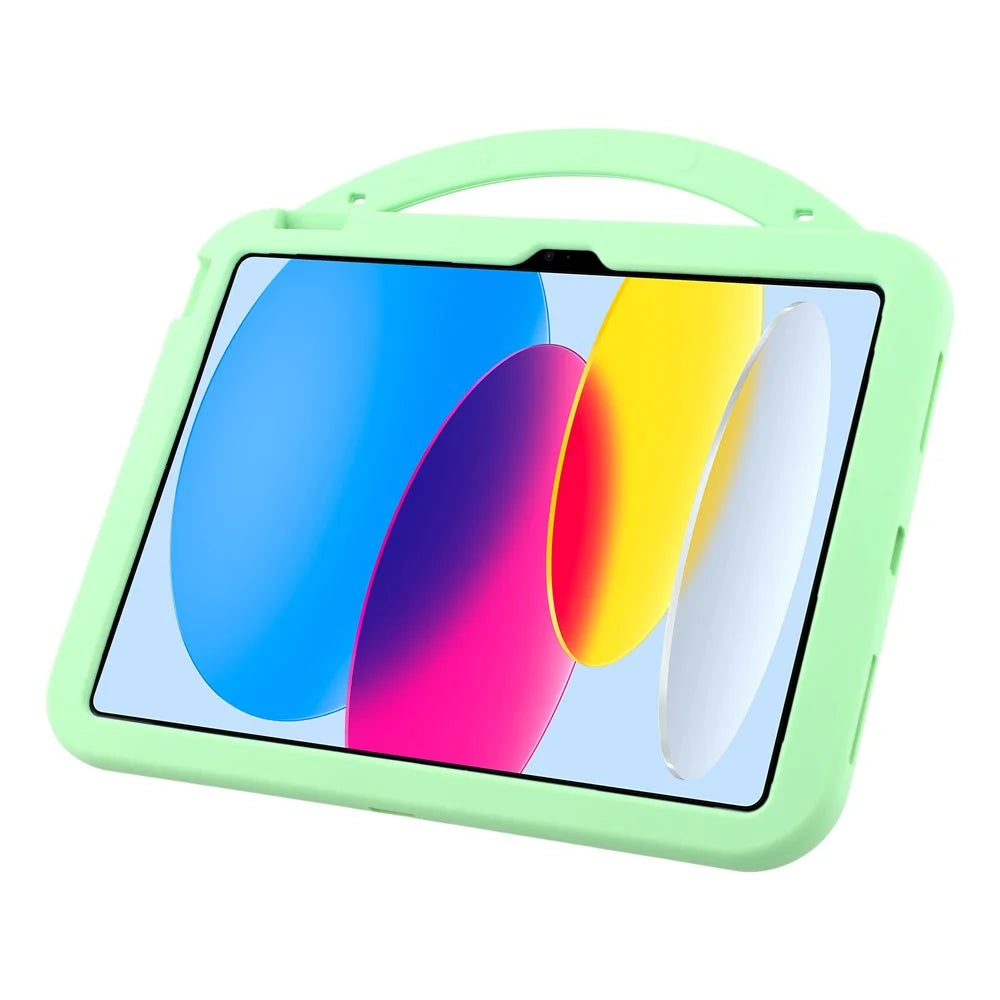 For iPad (2025) / iPad 10.9 (2022) Silicone Case Rotating Kickstand Hand Grip Cute Tablet Cover - 3